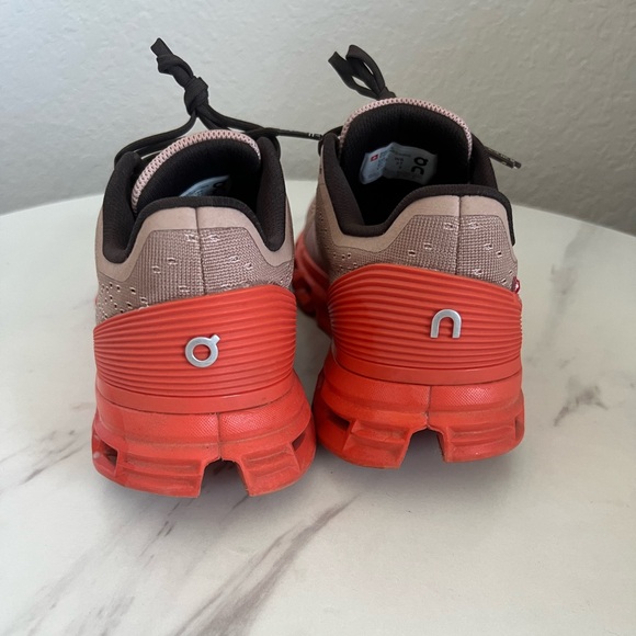On Running Women’s Cloudstratus Orange & Brown Size 6 - Picture 4 of 9